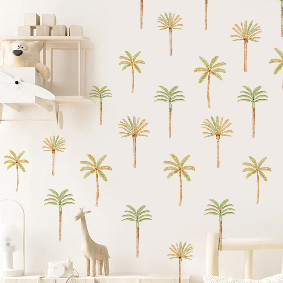 Baby Nursery Set Furniture - Boho Coconut Palm Tree Wall Sticker