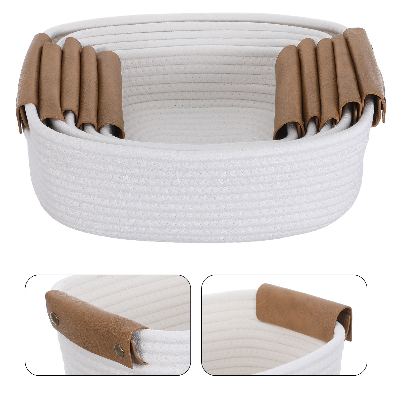 Baby Nursery Shelves - 5Pcs Nursery Storage Basket Set Cotton