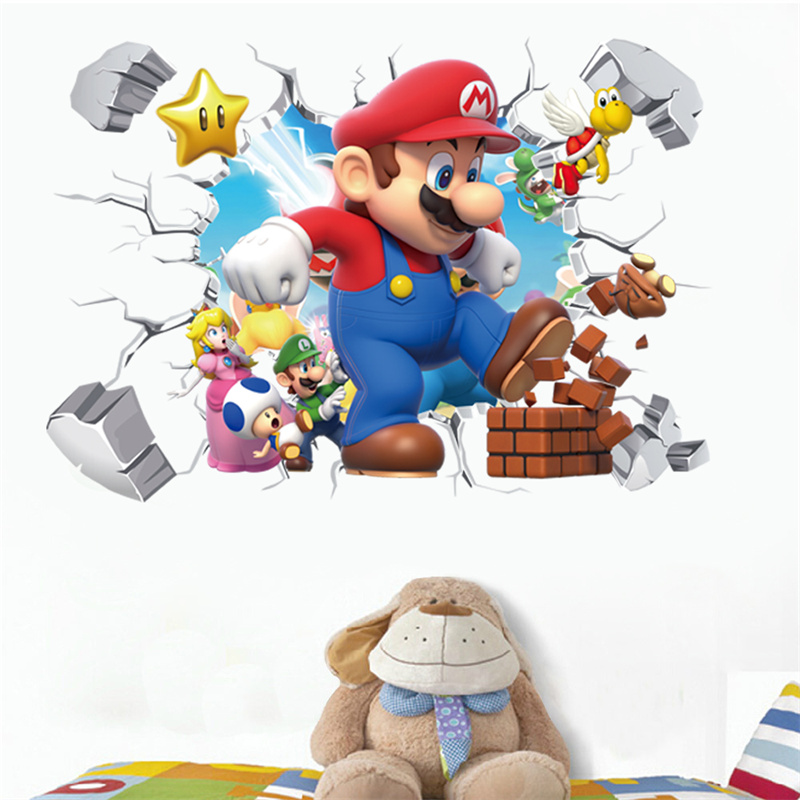 Baby Nursery Set Furniture - 3D Cartoon Anime Game Characters Wall
