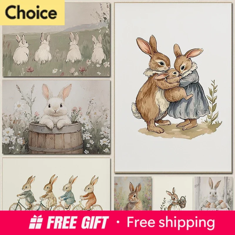 Baby Nursery Home - 2026 frameless Diamond Cute Baby Rabbit