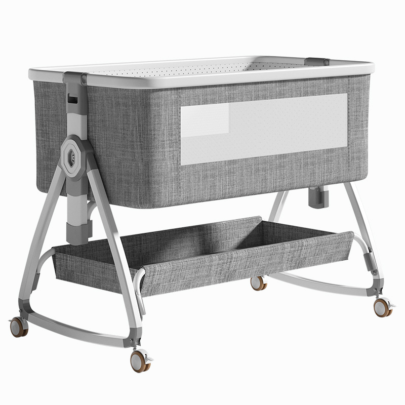 Baby Nursery With Queen Bed - Multifunctional Mobile Baby Crib Foldable Portable