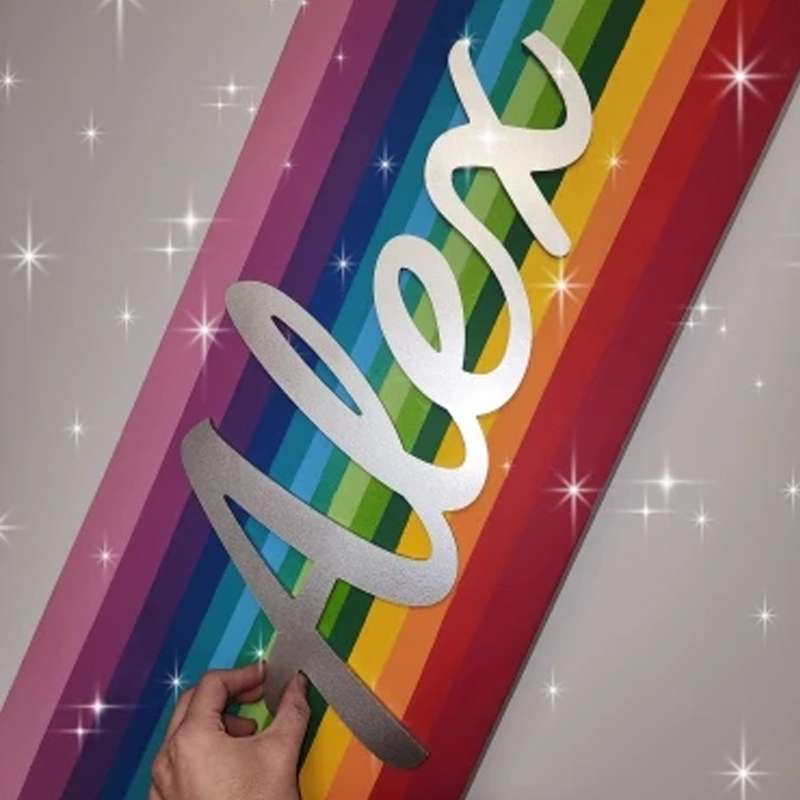 Baby Nursery Shelves - Custom Name Freestanding Sign for Table
