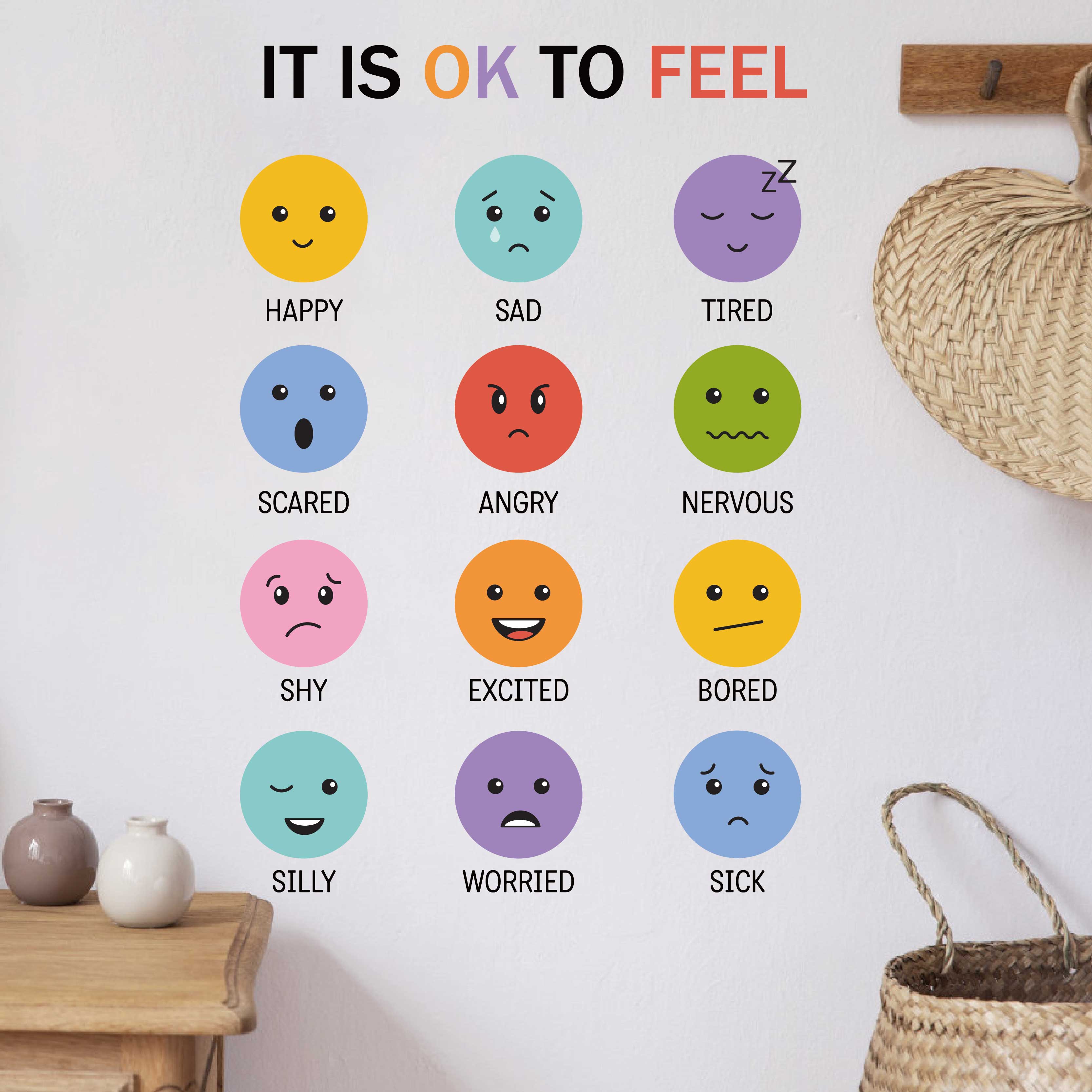 3D Colorful 12 Types of Emotic - Baby Nursery Set Furniture ulasan dan harga