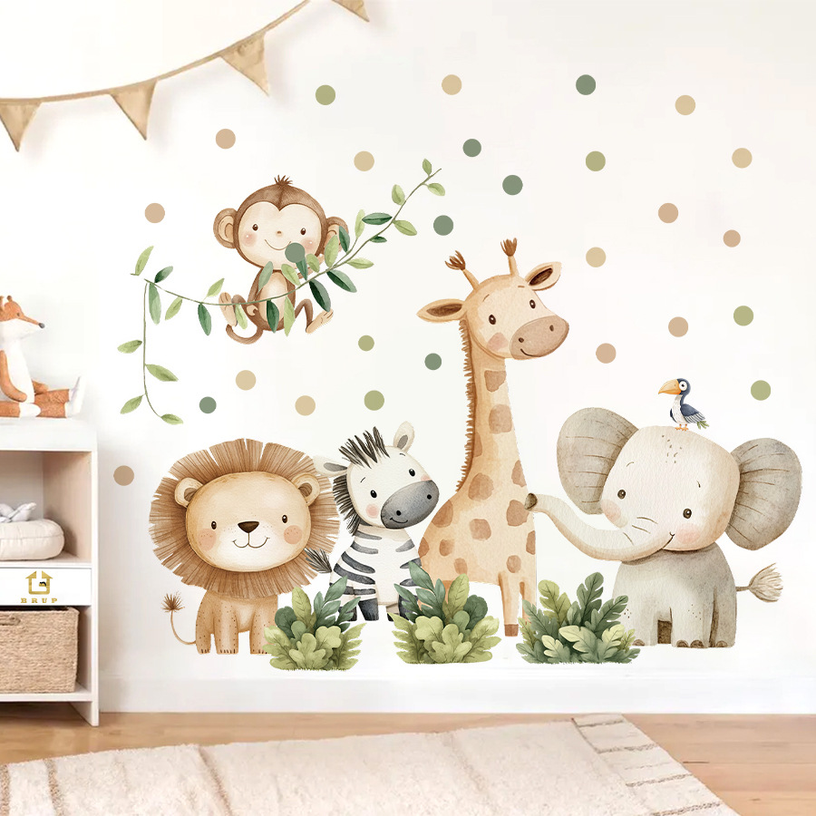 Boho Forest Animals Wall Stick - Baby Nursery Set Furniture ulasan dan harga