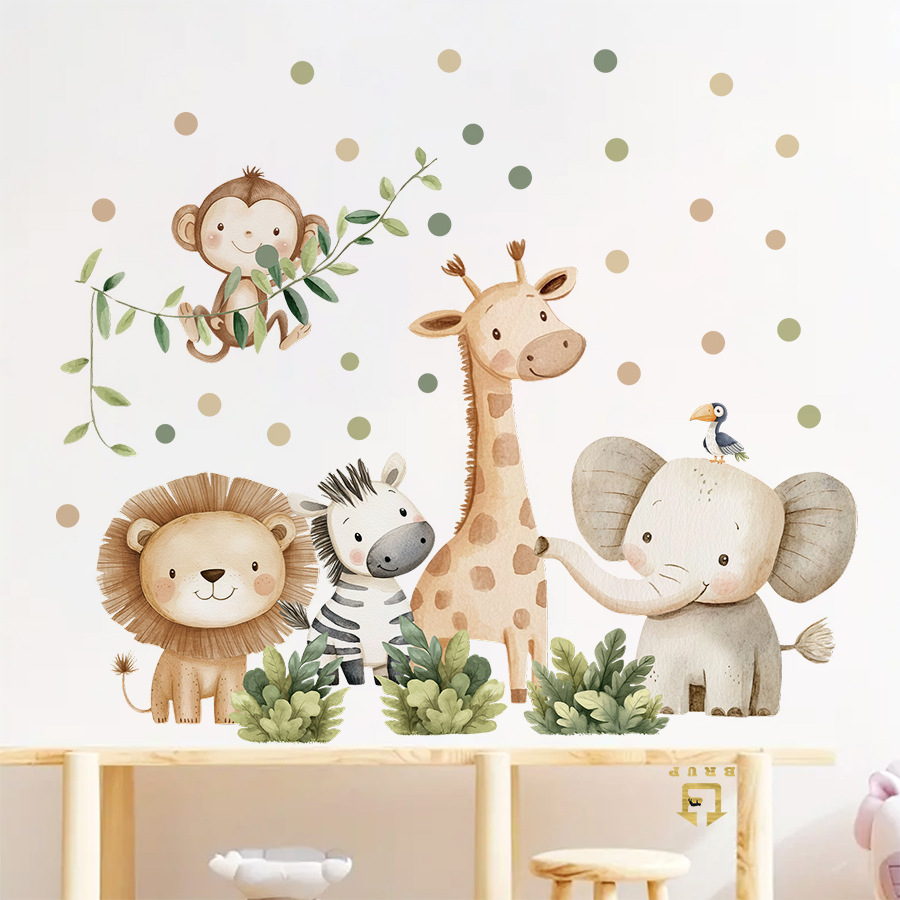 Boho Forest Animals Wall Stick - Baby Nursery Set Furniture ulasan dan harga
