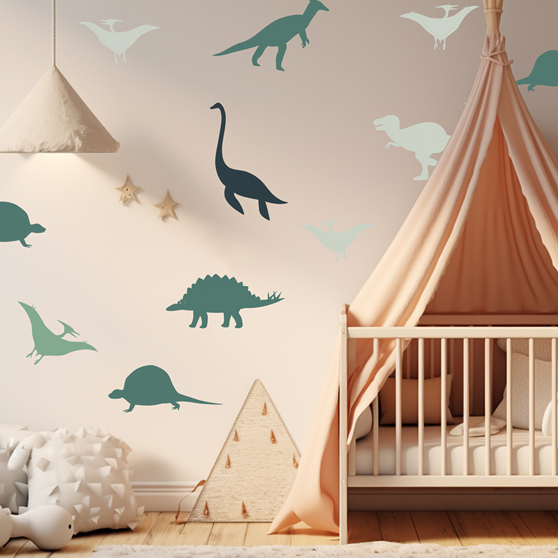 Boho Cartoon Animals Dinosaurs - Baby Nursery Set Furniture ulasan dan harga