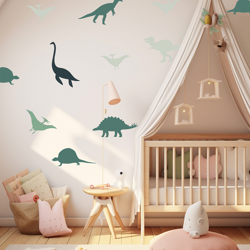 Boho Cartoon Animals Dinosaurs - Baby Nursery Set Furniture ulasan dan harga