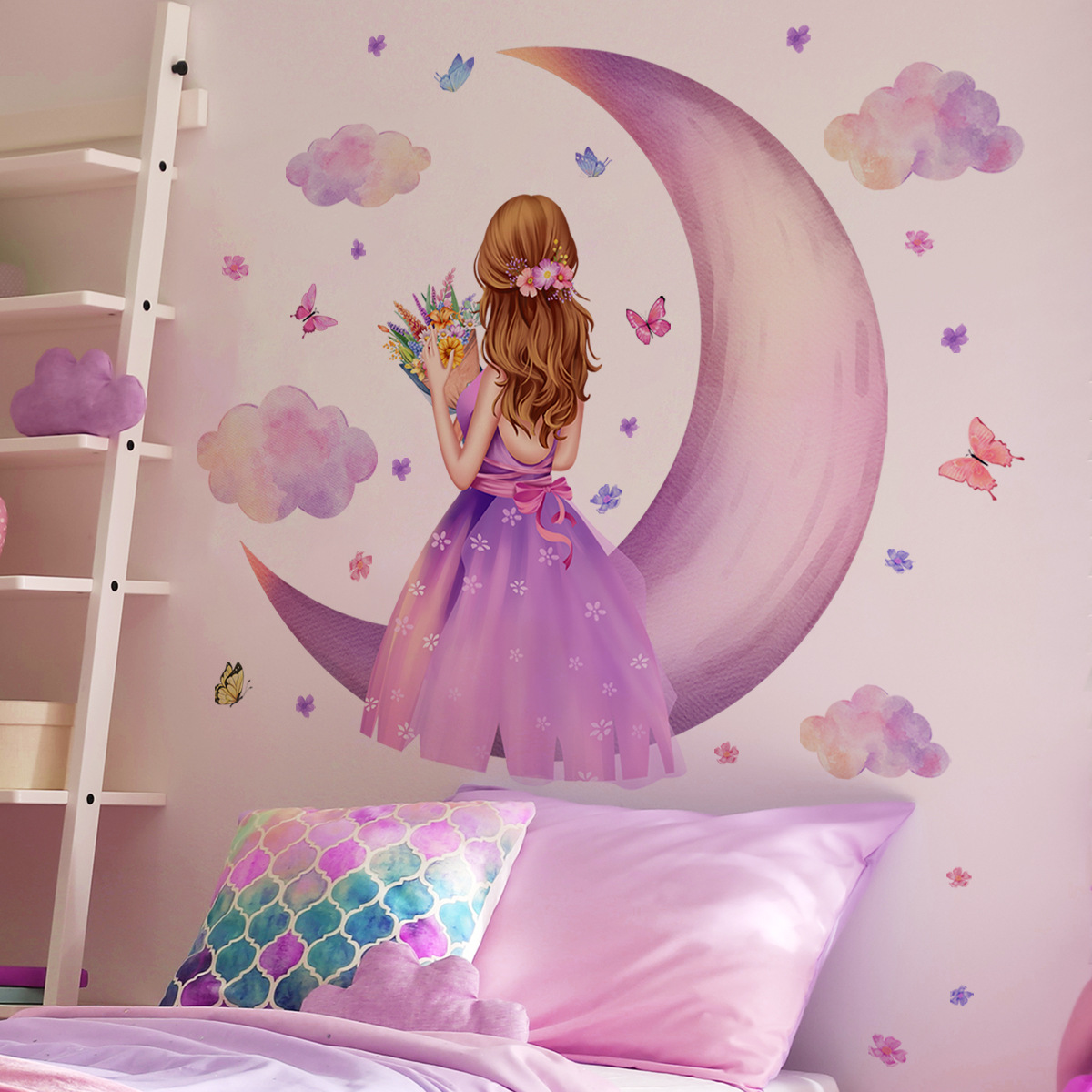 Large Girl Vinyl Tile Child Wa - Baby Nursery Ideas Girl ulasan dan harga