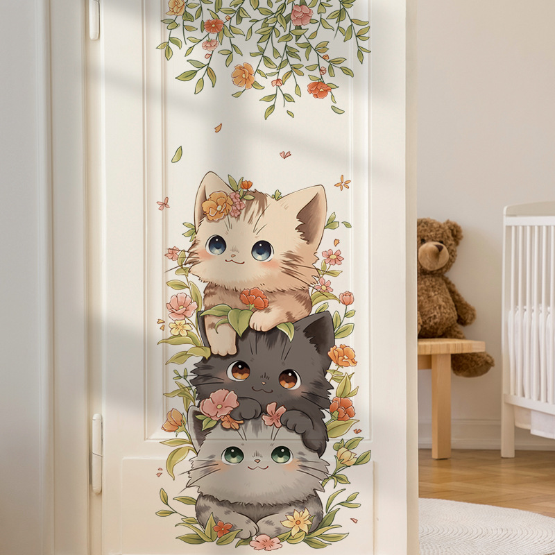 Cute Cat Vinyl Child Wall Stic - Baby Nursery Ideas Girl ulasan dan harga