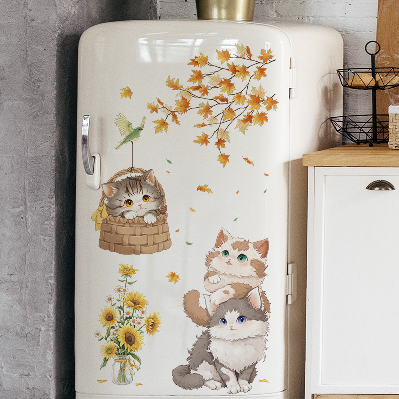 Cute Cat Vinyl Child Wall Stic - Baby Nursery Ideas Girl ulasan dan harga