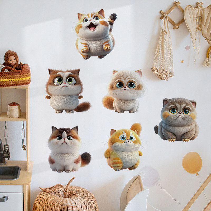 Cute Cat Vinyl Child Wall Stic - Baby Nursery Ideas Girl ulasan dan harga