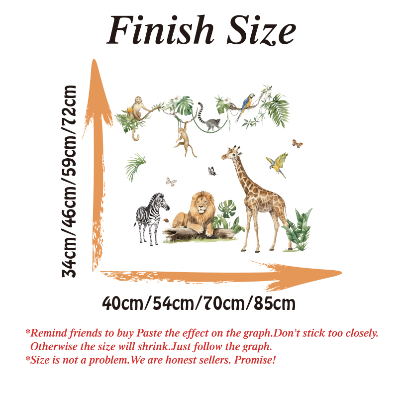 Large Jungle Animal Tropical L - Baby Nursery Set Furniture ulasan dan harga