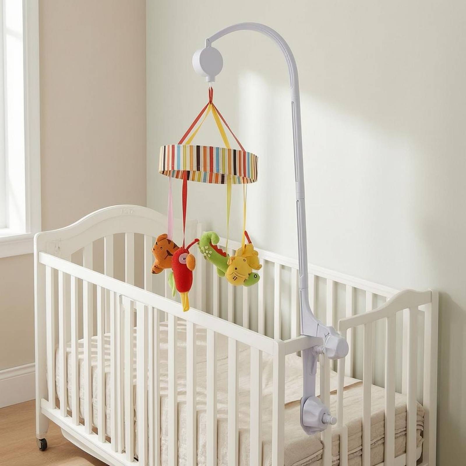Baby Crib Mobile Stand White C - Baby Nursery Mobile ulasan dan harga