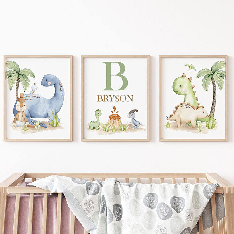 6 types Neutral Dinosaur Canva - Baby Nursery Tree ulasan dan harga