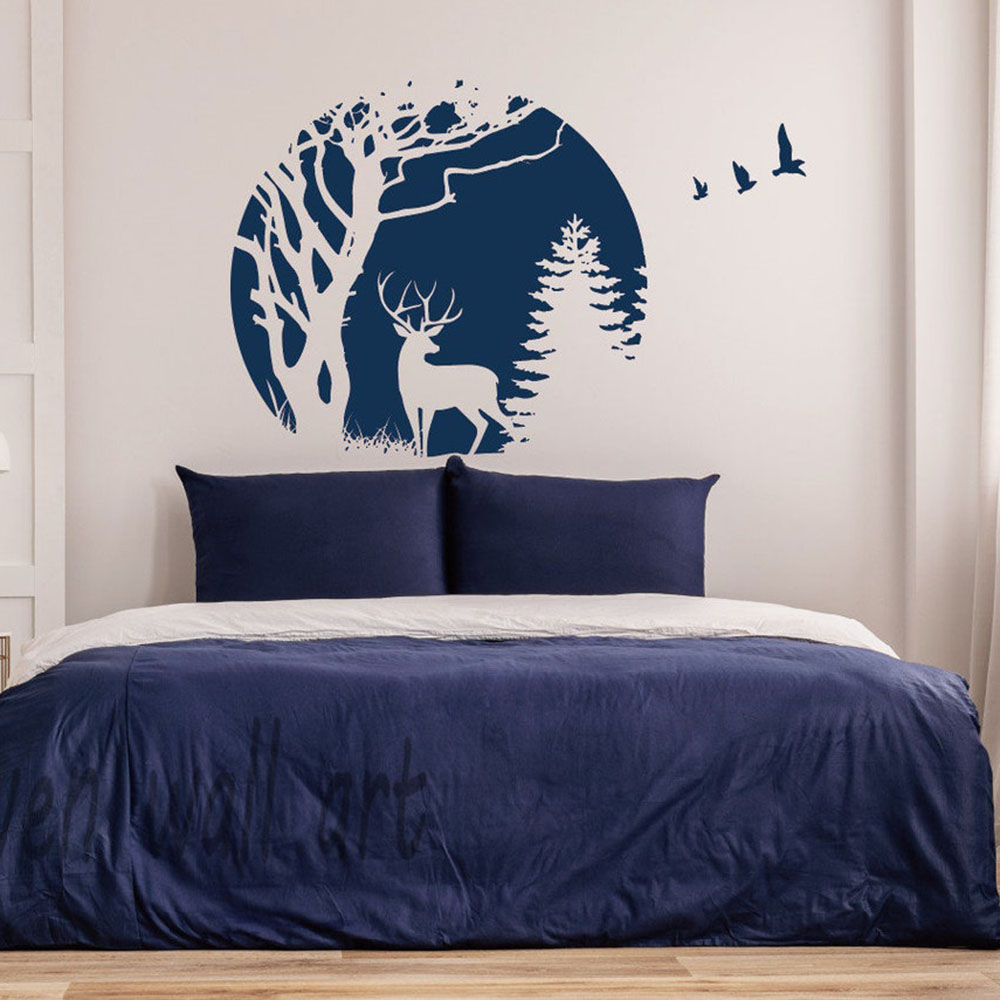 Circle Forest Deer Pine Tree W - Baby Nursery Tree ulasan dan harga