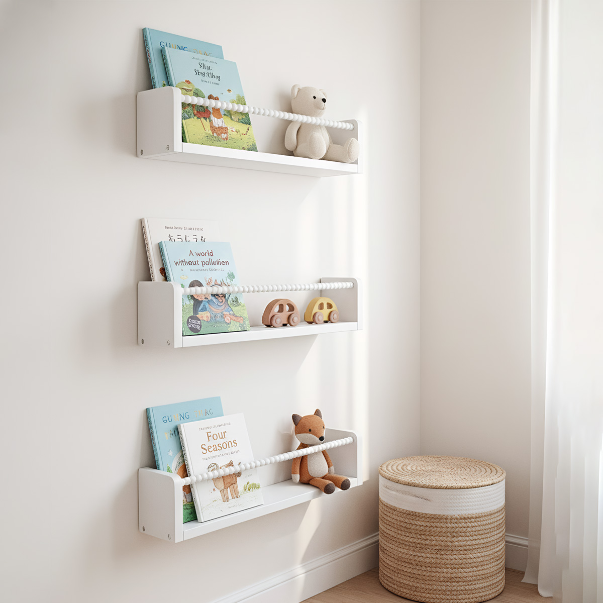 Nursery Book Shelves ,15.7 Inc - Baby Nursery Shelves ulasan dan harga