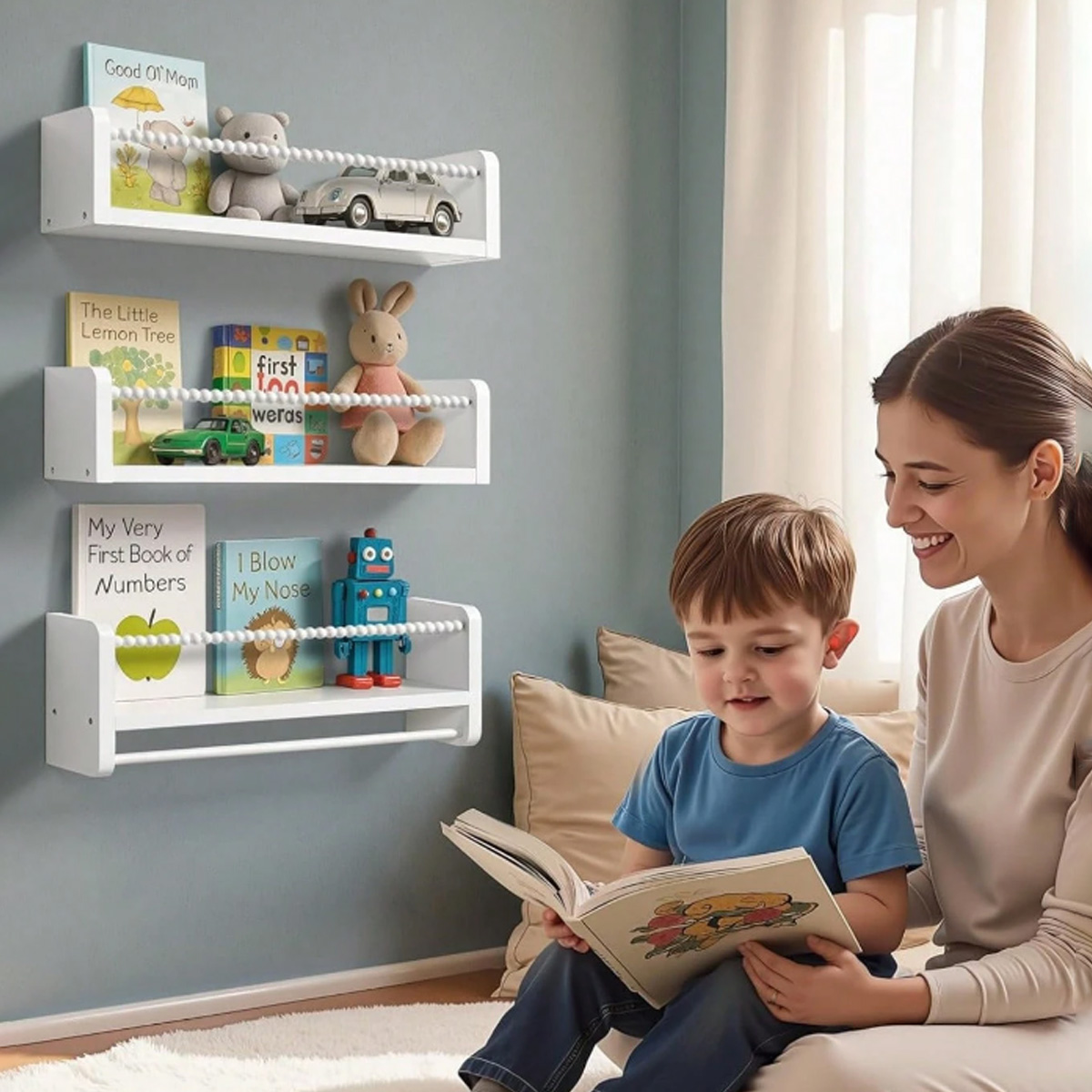 Nursery Book Shelves ,15.7 Inc - Baby Nursery Shelves ulasan dan harga