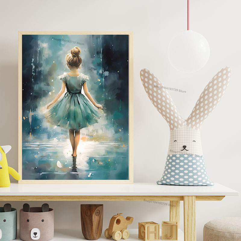 Watercolor Ballet Girl Shoes C - Baby Nursery Home ulasan dan harga