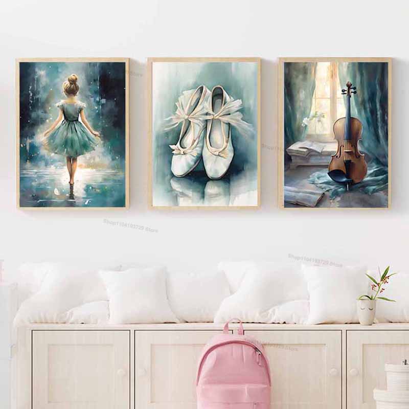 Watercolor Ballet Girl Shoes C - Baby Nursery Home ulasan dan harga