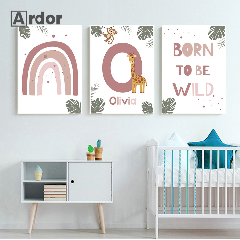 Nordic Jungle Animal Posters C - Baby Nursery Jungle ulasan dan harga