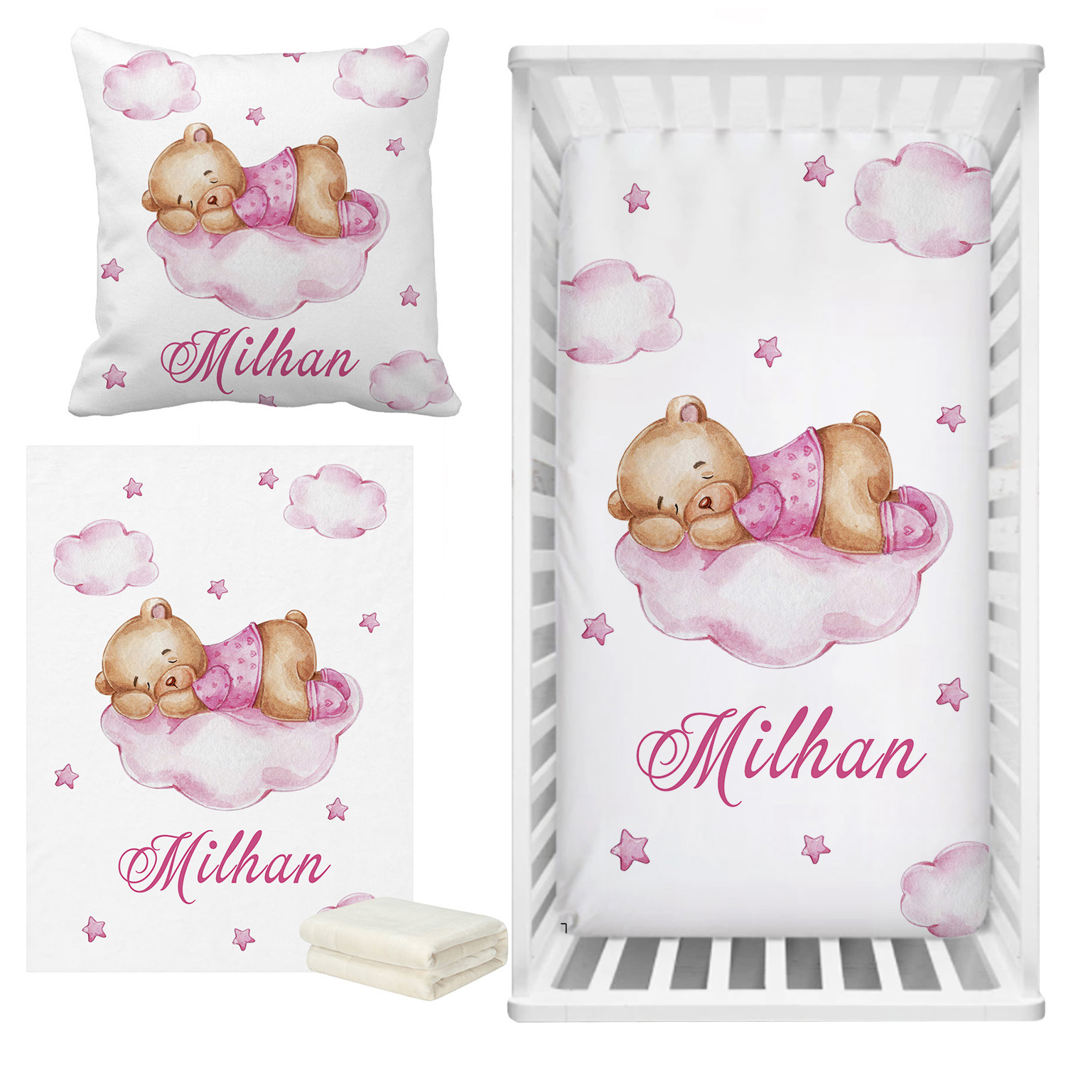 LVYZIHO Sleeping Bear Custom N - Baby Nursery Sale ulasan dan harga