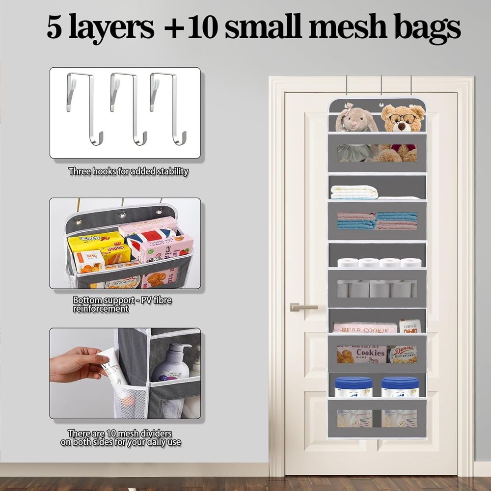 5 Shelves Closet Door Hanging  - Baby Nursery Shelves ulasan dan harga
