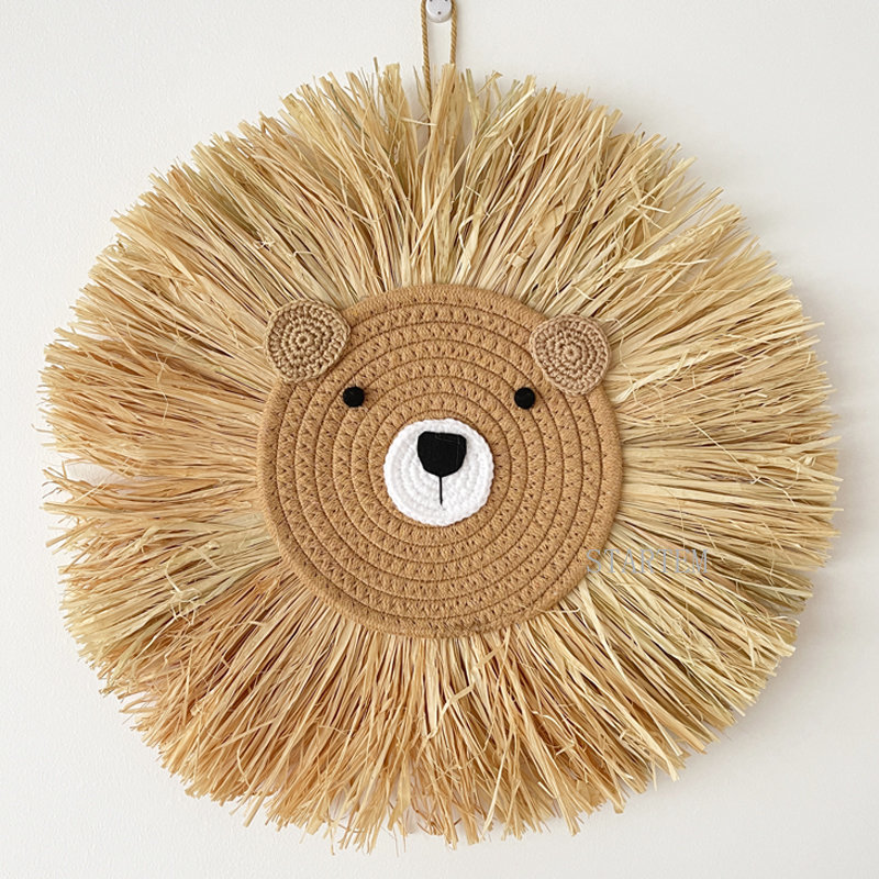 INS Nordic Handmade Lion Wall  - Baby Nursery Artwork ulasan dan harga