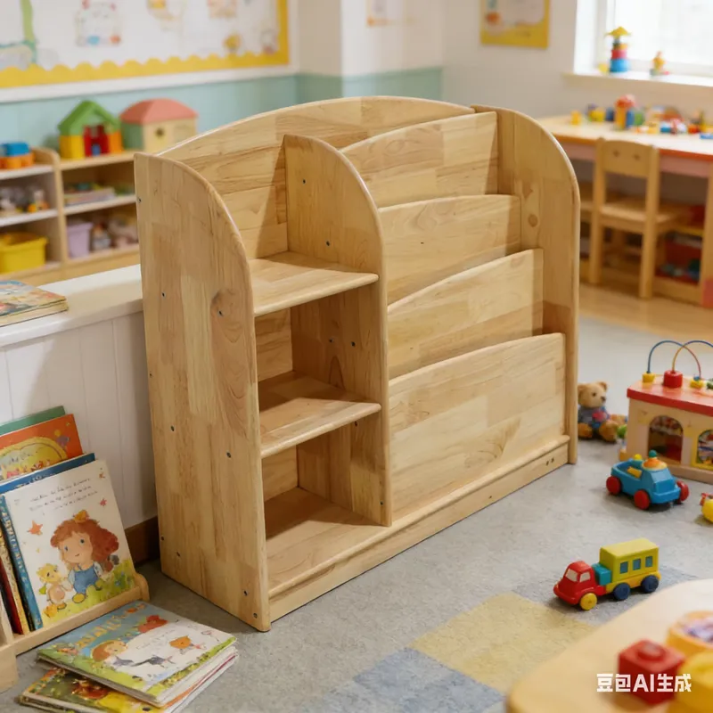 Solid Wood Kids Storage Cabine - Baby Nursery Shelves ulasan dan harga