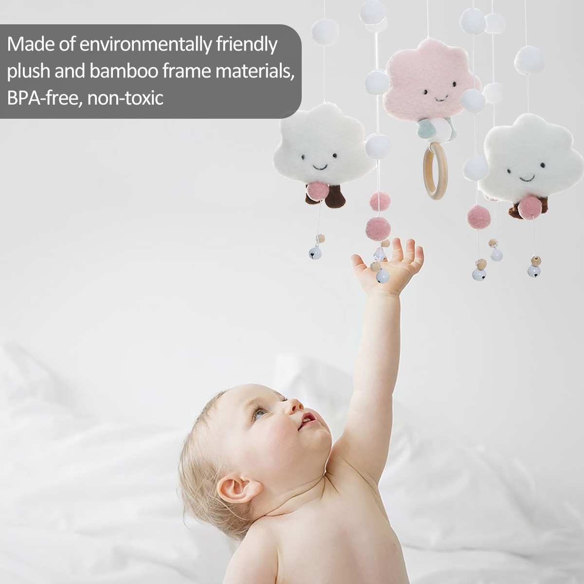 Mobile Wind Chimes with Cloud  - Baby Nursery Mobile ulasan dan harga