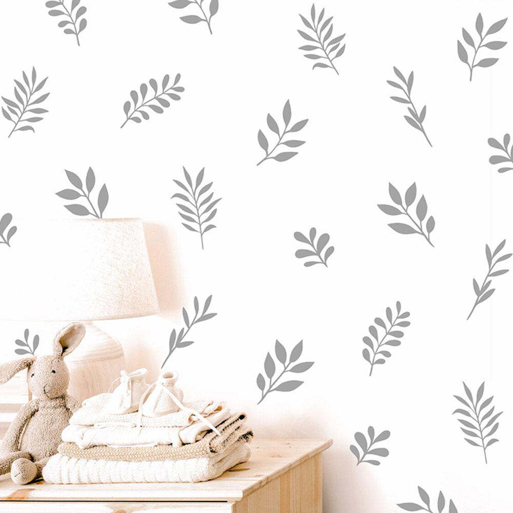 41Pcs Botanical Leaf Wall Stic - Baby Nursery Tree ulasan dan harga