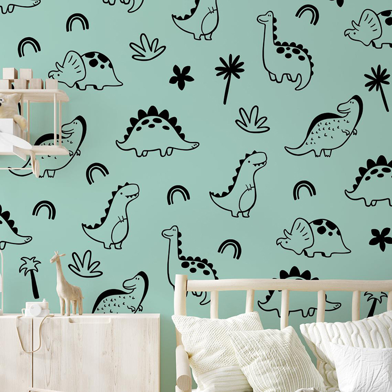 Geometric Dinosaur Tree Rainbo - Baby Nursery Set Furniture ulasan dan harga