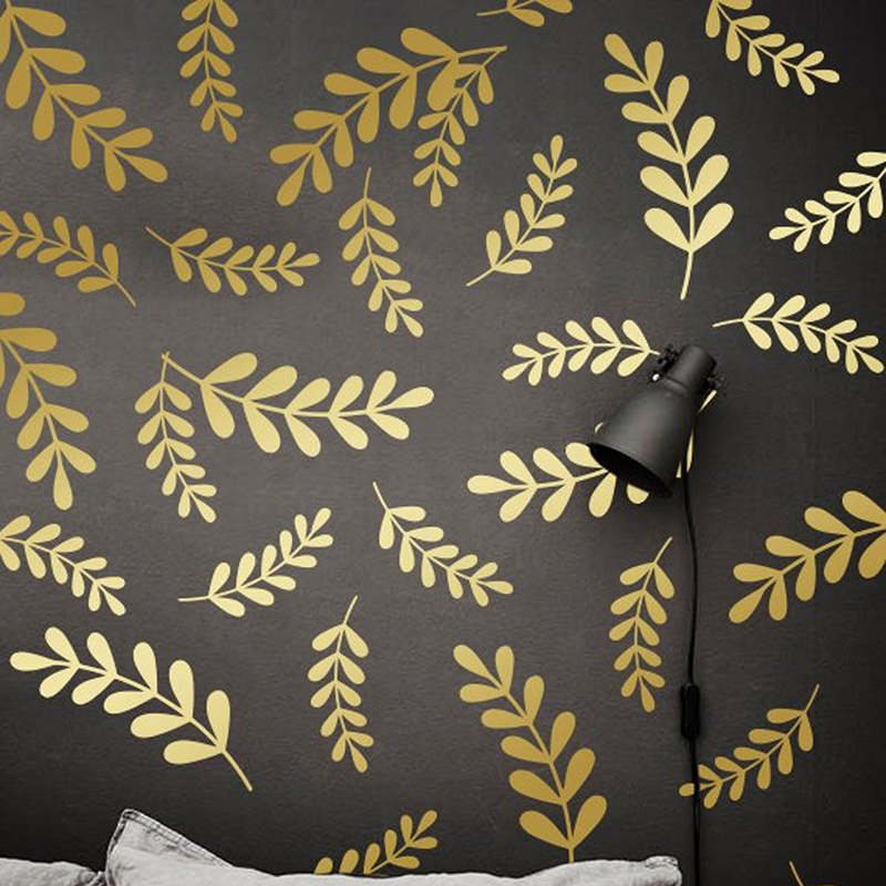 Botanical Leaf Floral Wall Sti - Baby Nursery Jungle ulasan dan harga