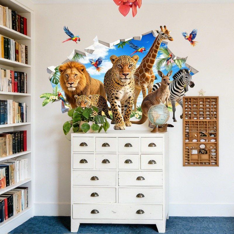 Large Jungle Animal Tropical L - Baby Nursery Jungle ulasan dan harga