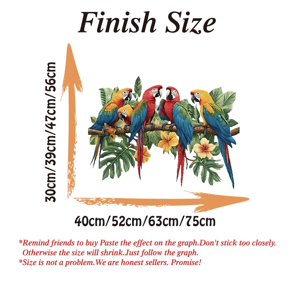 3Pcs Parrots on Branch Wall St - Baby Nursery Set Furniture ulasan dan harga