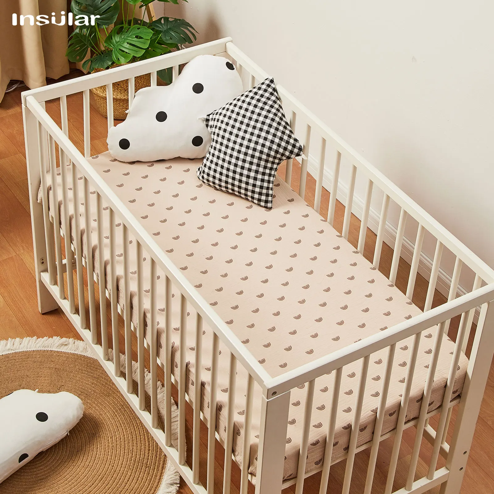 130*70cm Crib Fitted Sheets So - Baby Nursery Sale ulasan dan harga