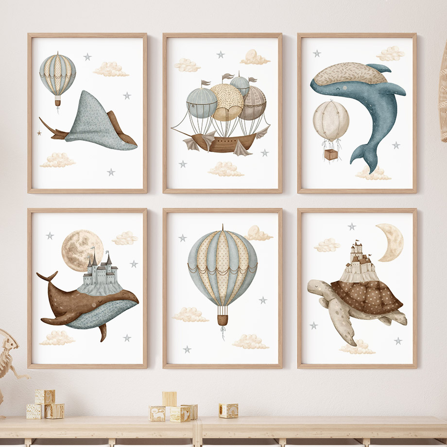Whale Turtle Castle Balloon No - Baby Nursery Home ulasan dan harga