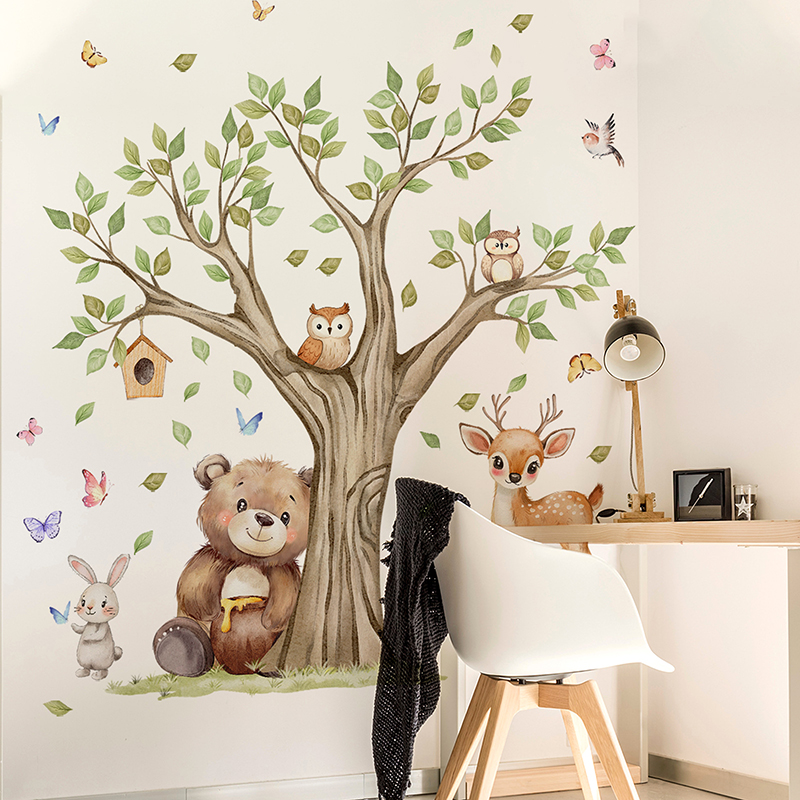 Cartoon Jungle Animals Park Wa - Baby Nursery Jungle ulasan dan harga