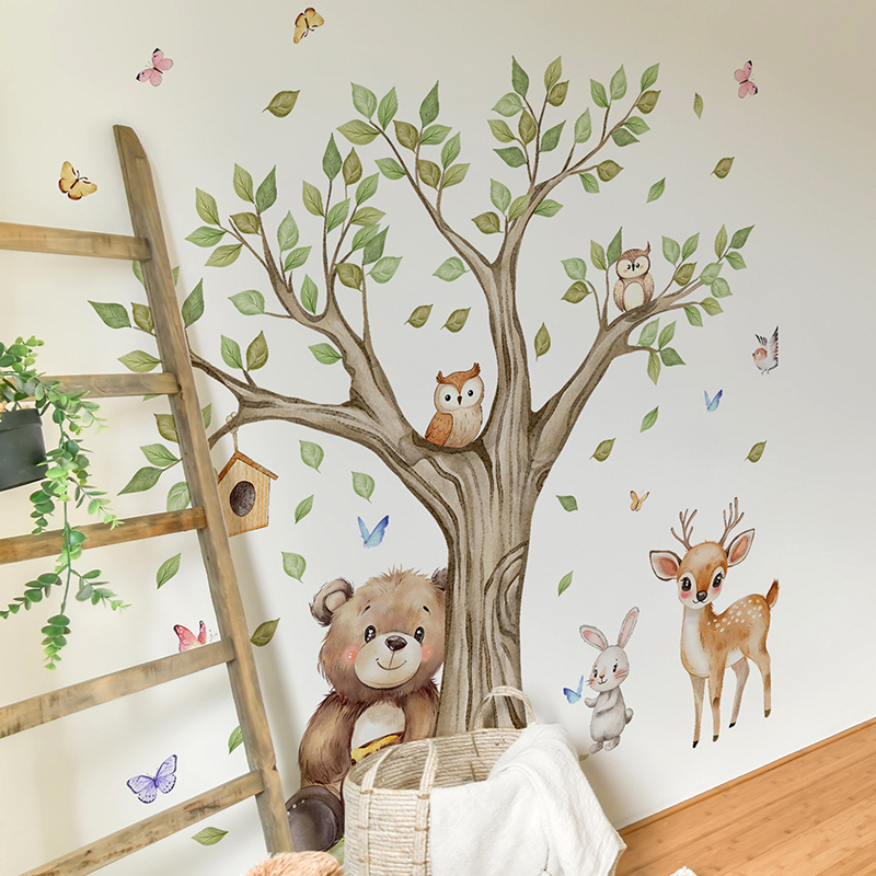 Cartoon Jungle Animals Park Wa - Baby Nursery Jungle ulasan dan harga