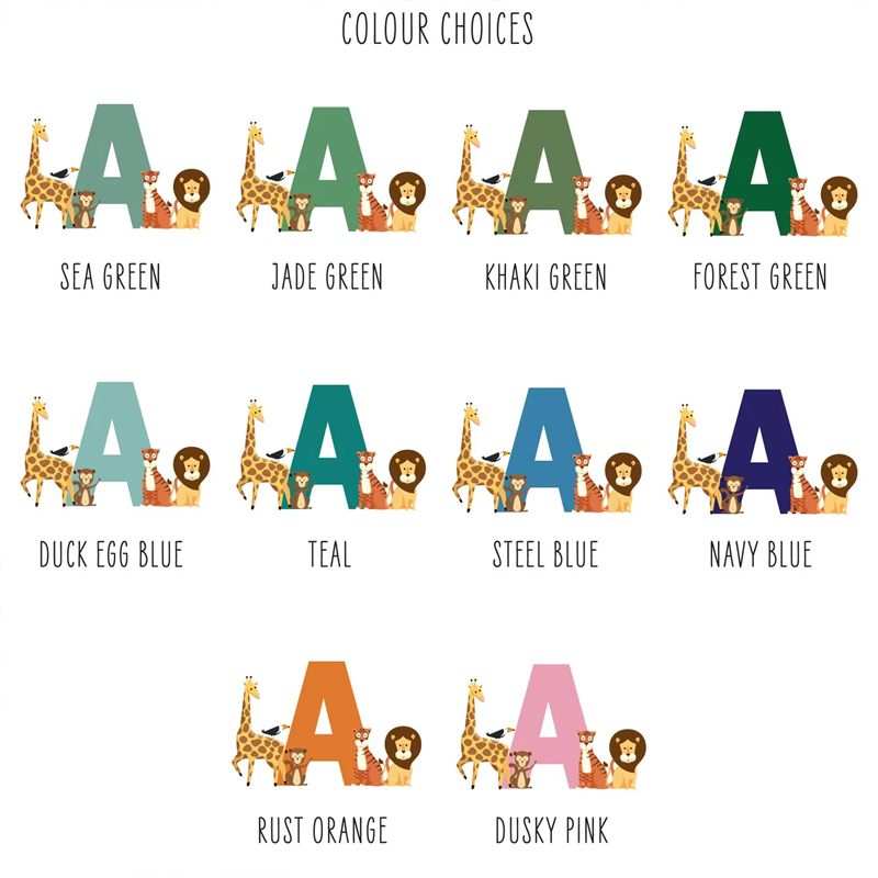 Personalised Name Jungle Anima - Baby Nursery Jungle ulasan dan harga