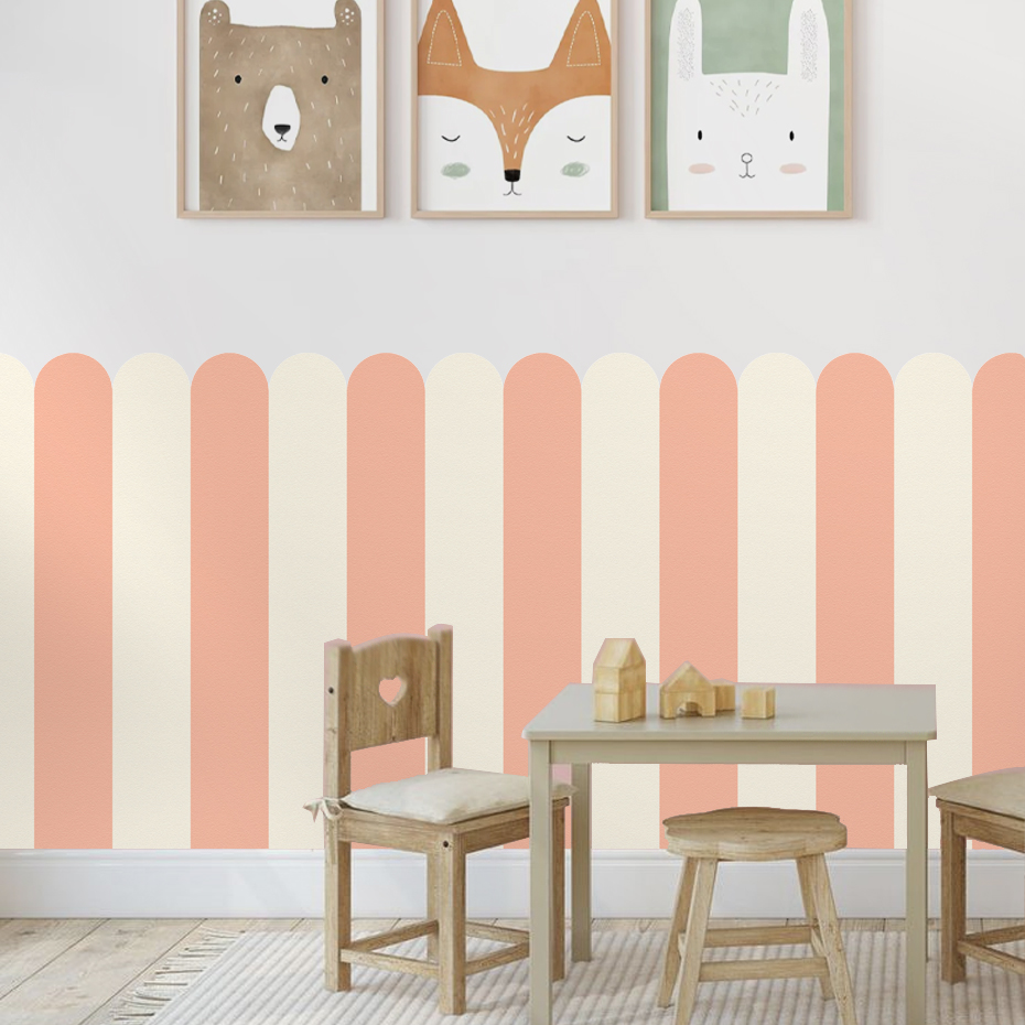 Multicolor Vertical Striped Ar - Baby Nursery Wall ulasan dan harga