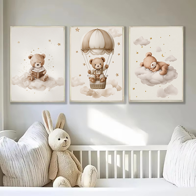 3pcs/set Bohemian Teddy Bear A - Baby Nursery Home ulasan dan harga