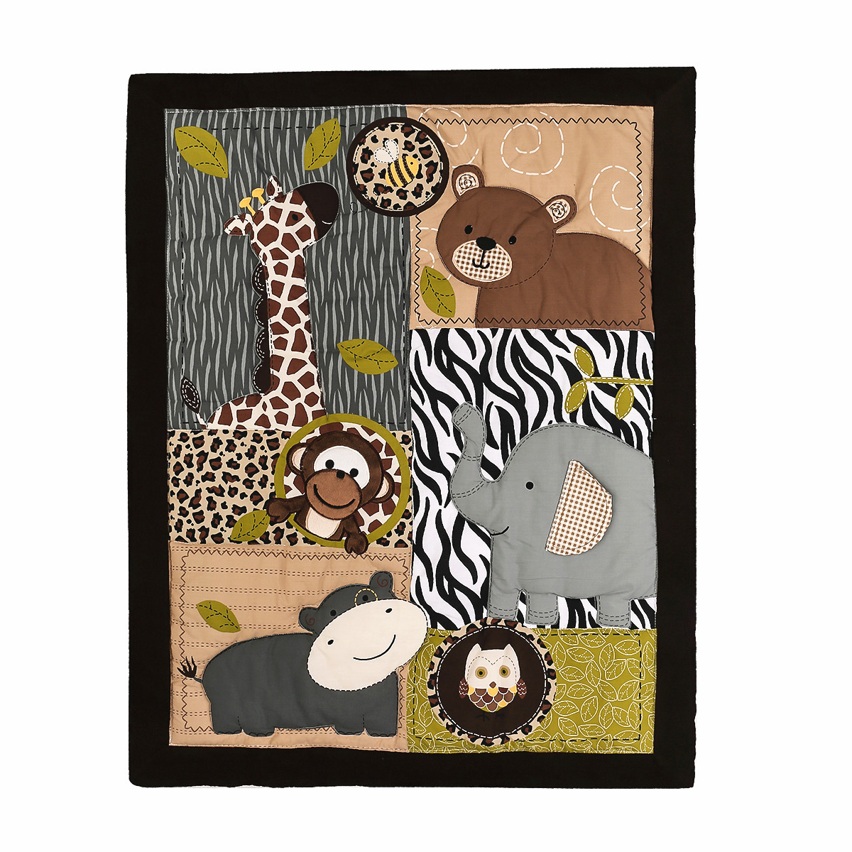 3Pcs Embroidered Newborn Baby  - Baby Nursery Jungle ulasan dan harga